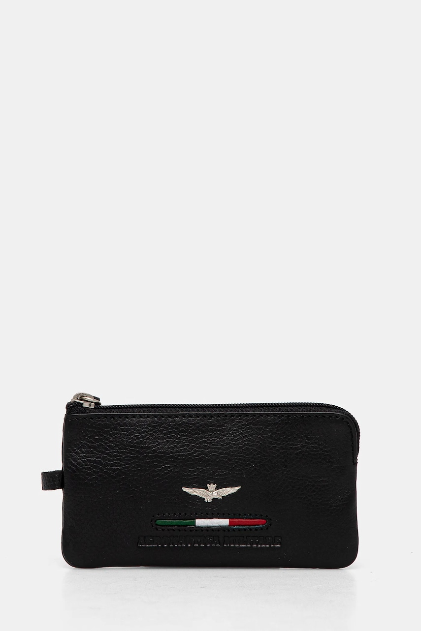 Aeronautica Militare husa de chei din piele culoarea negru