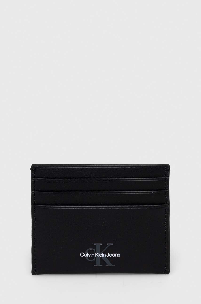 

Калъф за карти Calvin Klein Jeans в черно, Черен