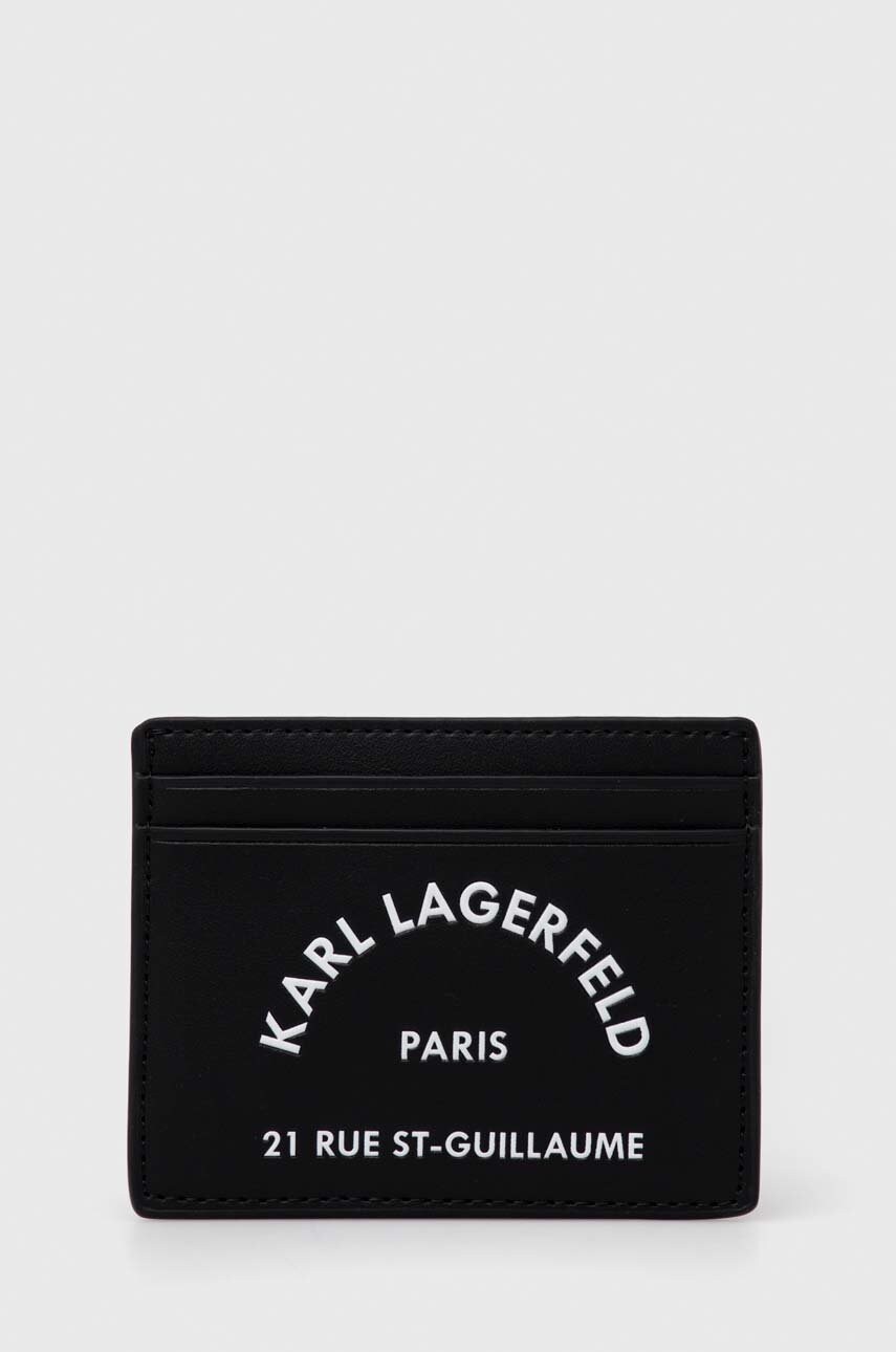 

Шкіряний чохол на банківські карти Karl Lagerfeld колір чорний