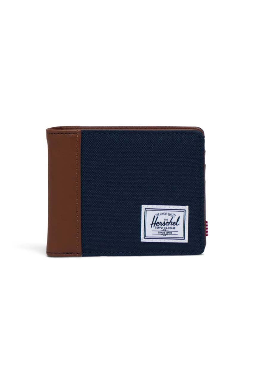 Herschel portofel Hank Wallet culoarea albastru marin