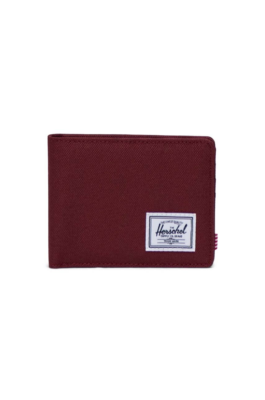 Peněženka Herschel Roy Wallet vínová barva - burgundské - 100 % Recyklovaný polyester