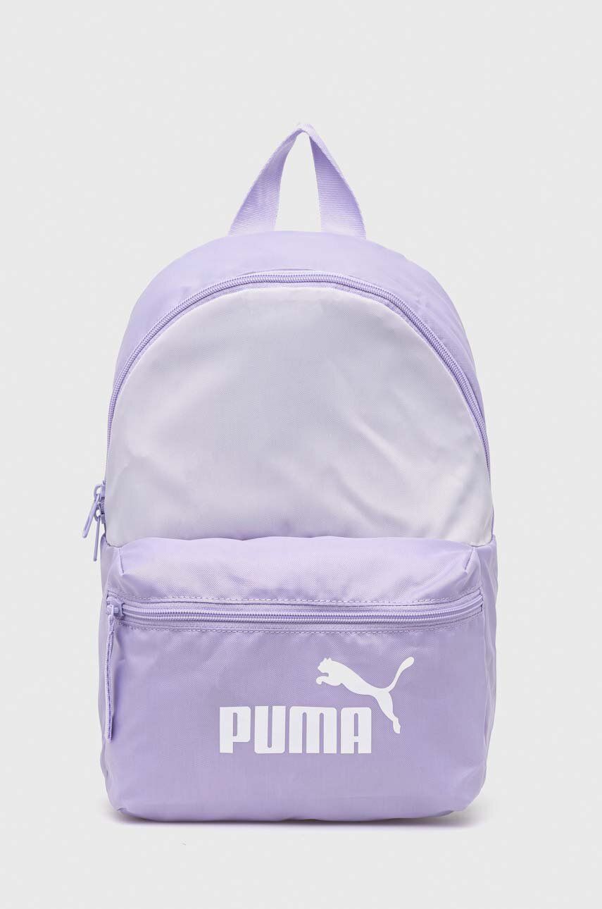Puma rucsac femei, culoarea violet, mic, cu imprimeu Accesorii imagine noua 2022