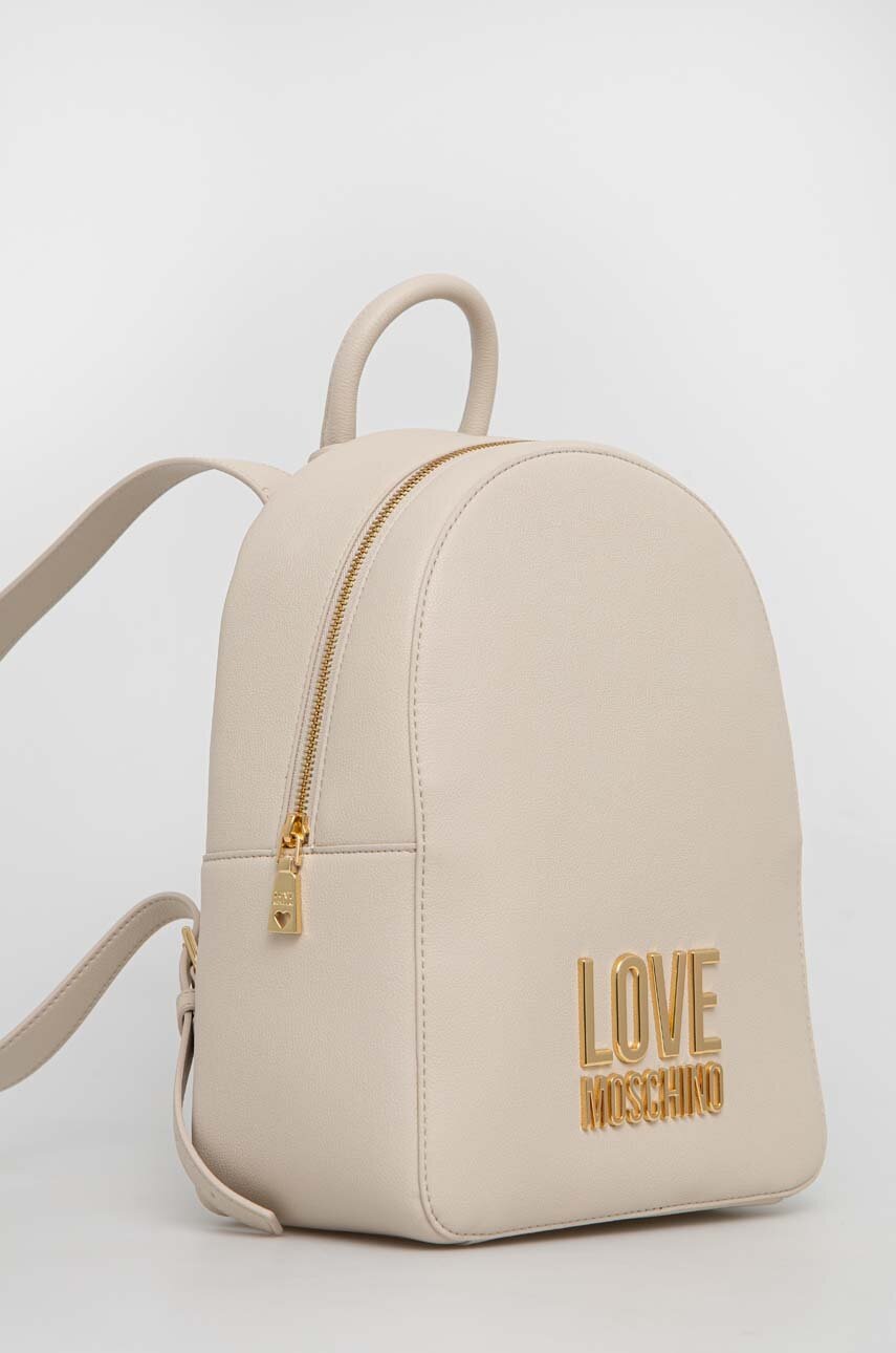 

Рюкзак Love Moschino женский цвет бежевый маленький однотонный