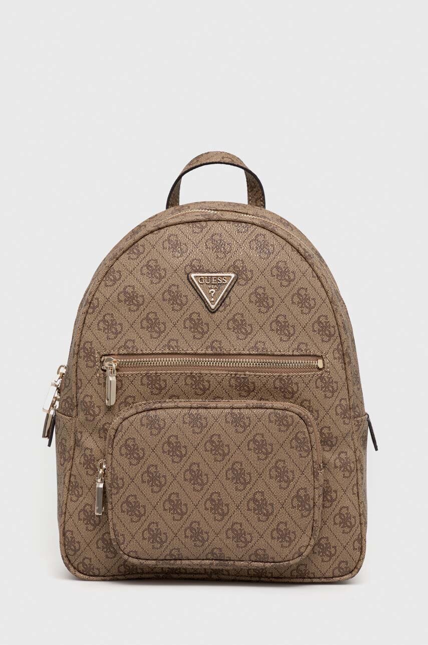 

Рюкзак Guess Женский цвет коричневый маленький узорный
