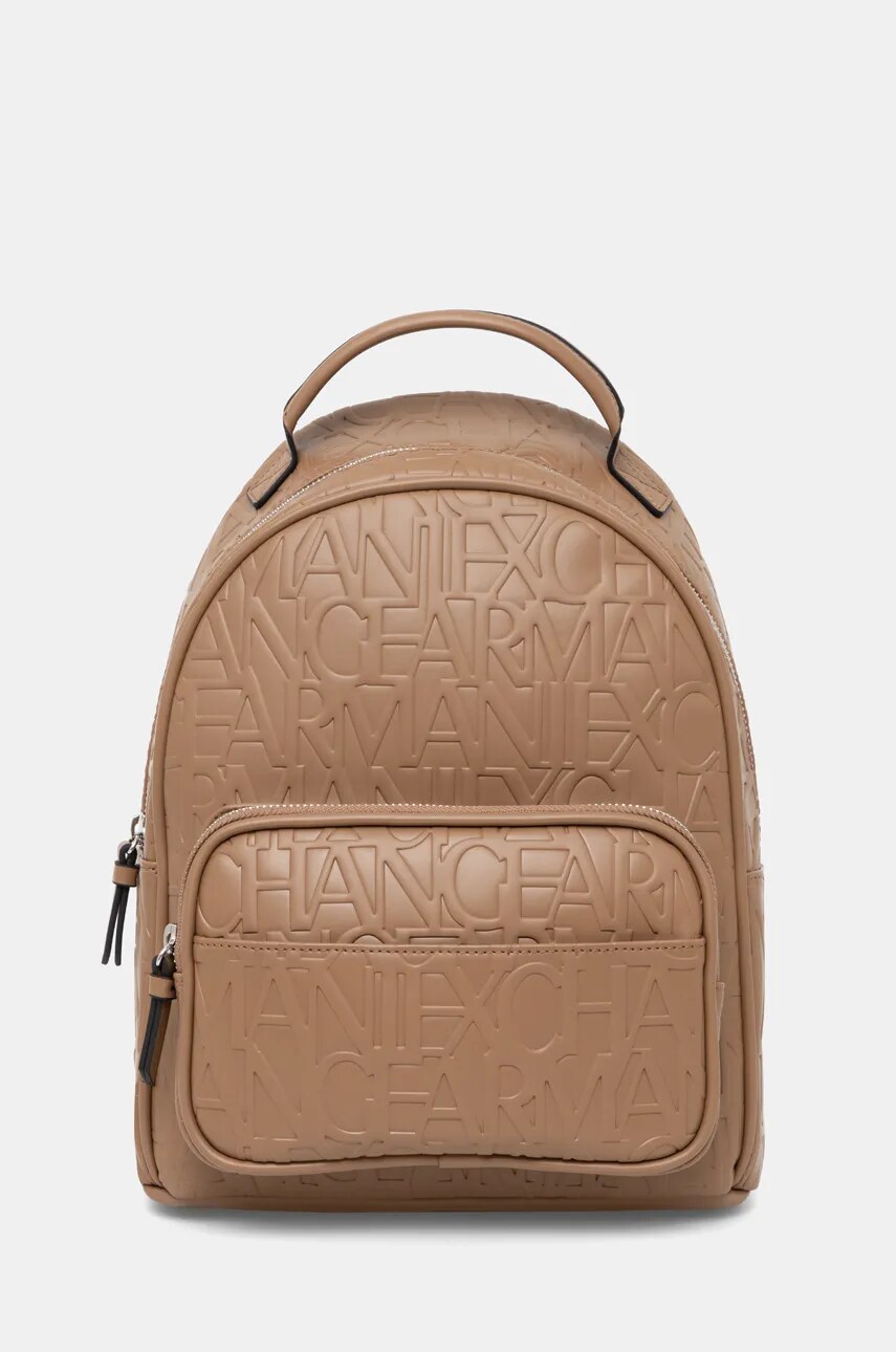 Armani Exchange rucsac femei, culoarea maro, mic, neted, 942805 CC793