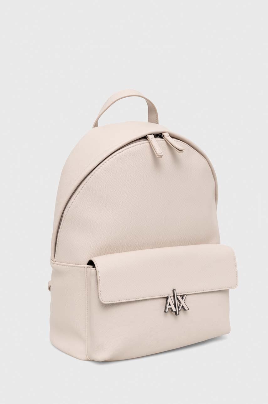 

Рюкзак Armani Exchange женский цвет бежевый большой однотонный