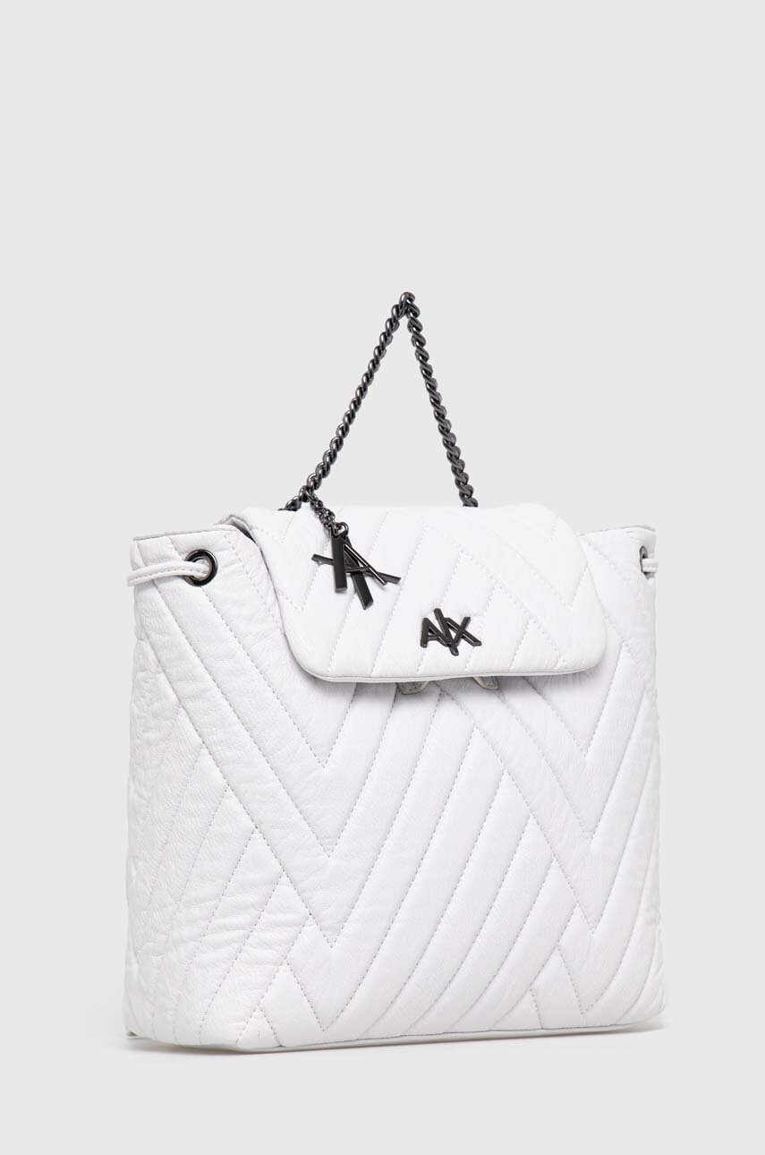 

Рюкзак Armani Exchange жіночий колір білий малий однотонний