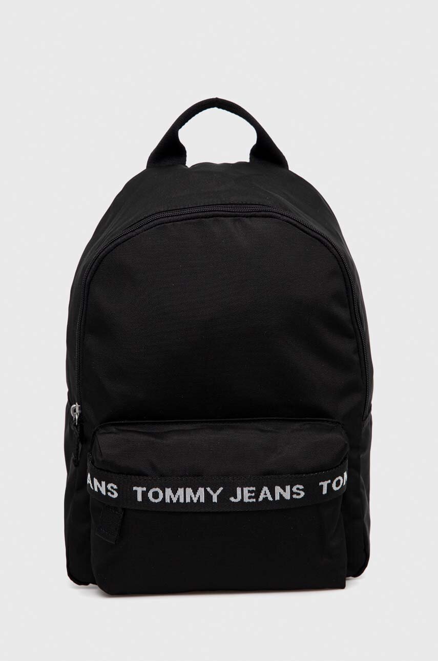 

Раница Tommy Jeans в черно голям размер с апликация, Черен