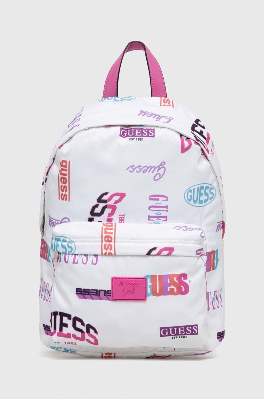 

Дитячий рюкзак Guess колір білий великий візерунок