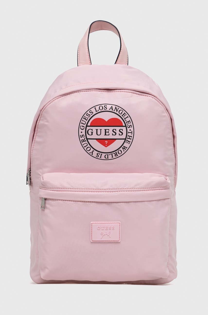 

Дитячий рюкзак Guess колір рожевий великий з принтом