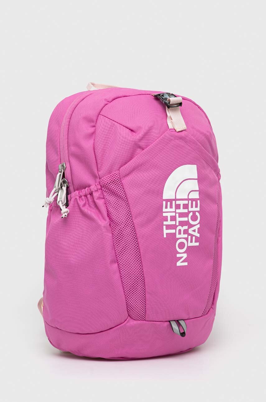 

Дитячий рюкзак The North Face колір рожевий великий візерунок
