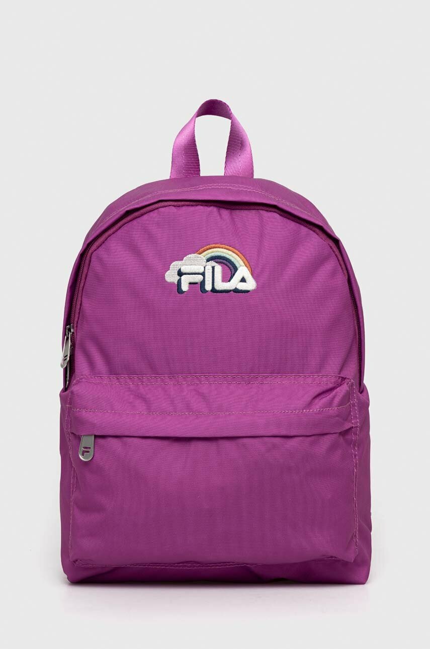 Fila ghiozdan copii culoarea violet, mic, cu imprimeu