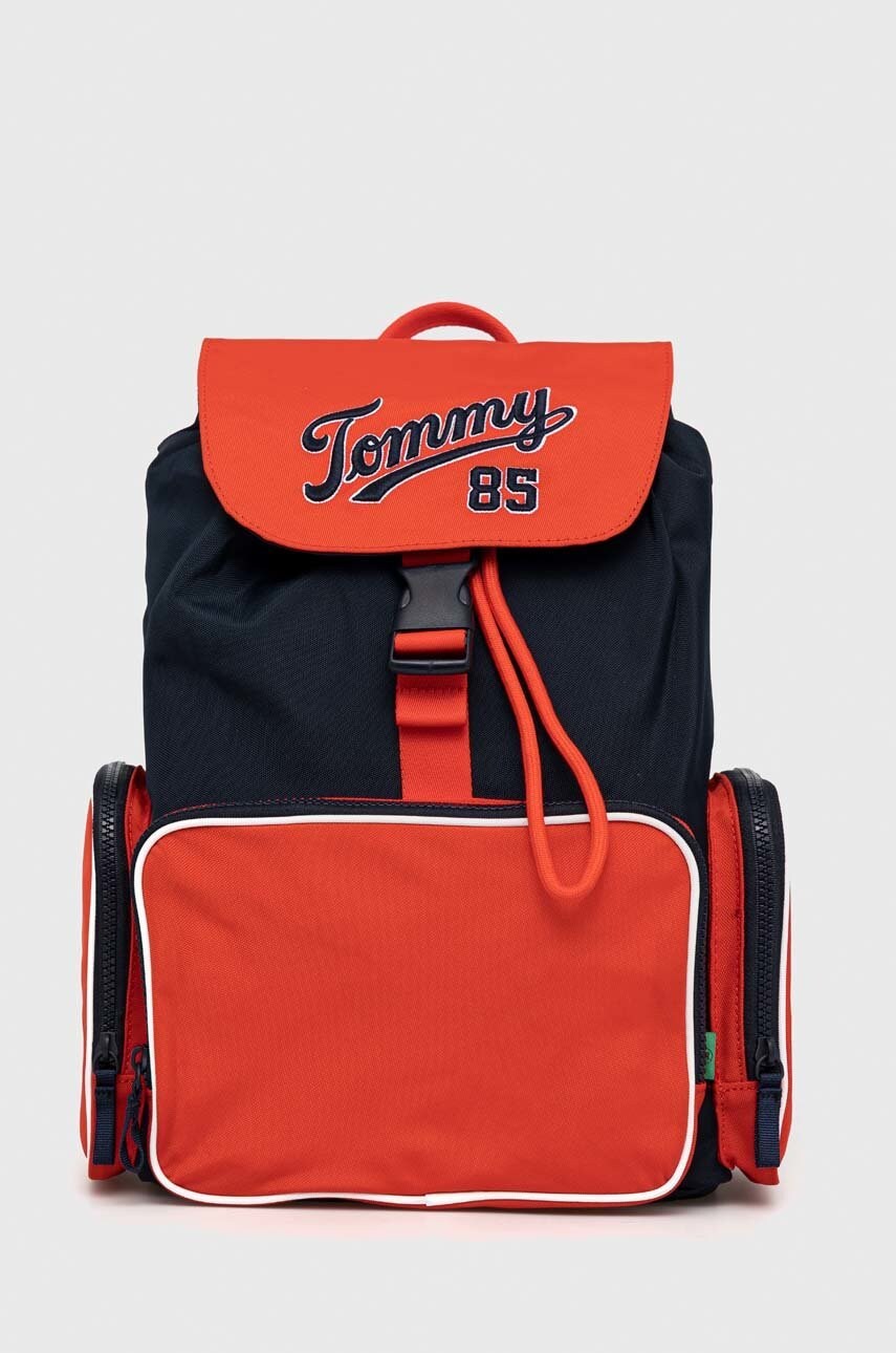 

Раница Tommy Hilfiger в червено голям размер с десен, Червен