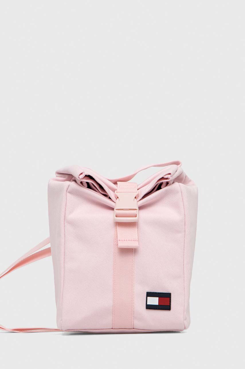Levně Dětská taška na oběd Tommy Hilfiger růžová barva