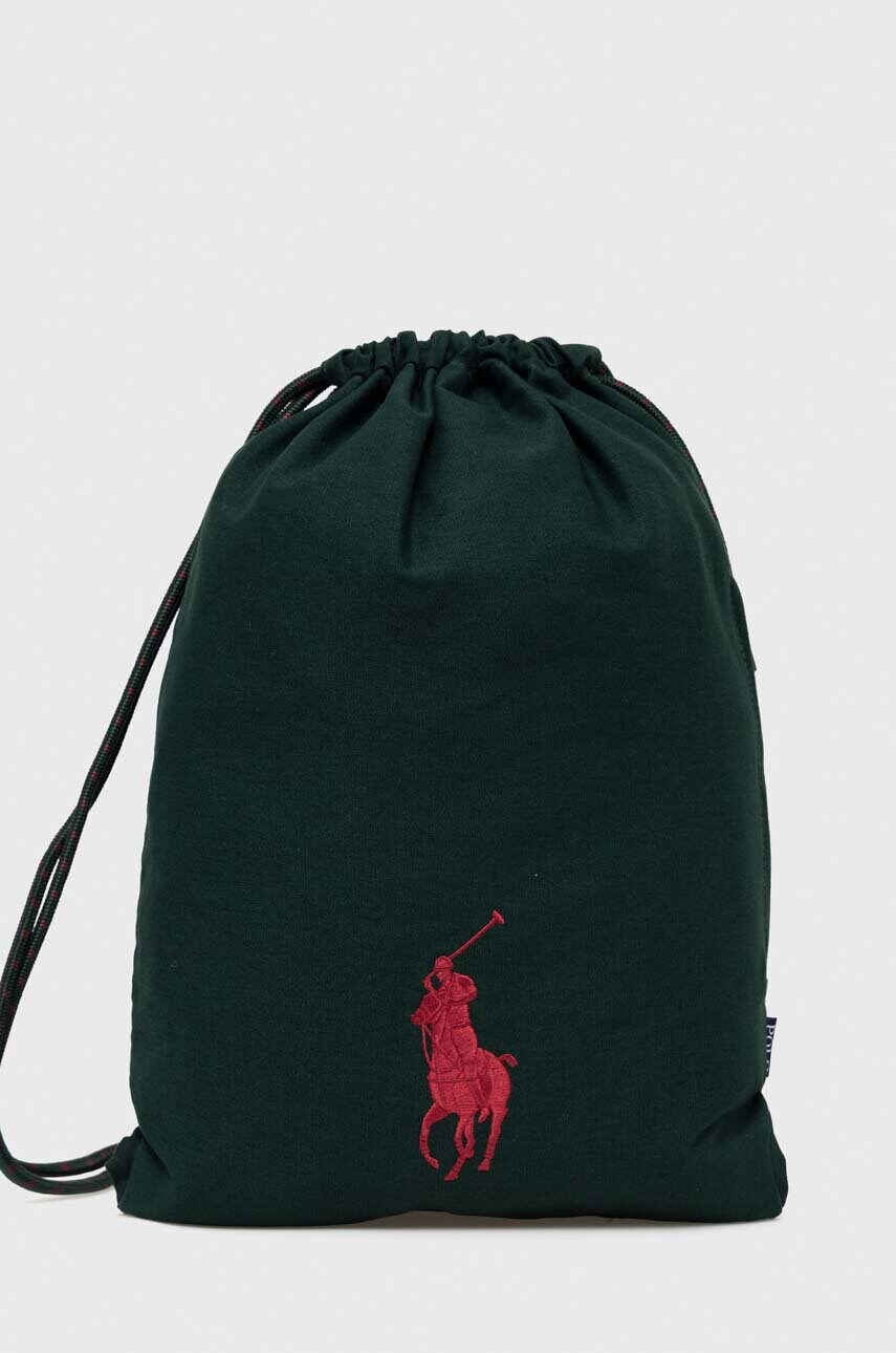 Levně Dětský batoh Polo Ralph Lauren zelená barva, hladký