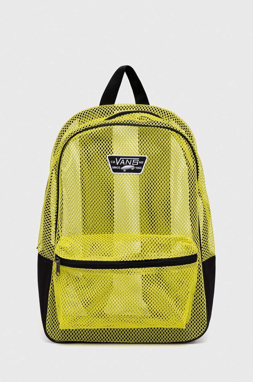 Дитячий рюкзак Vans MESH NEW SKOOL BACKPACK EVENING PRIMROS колір жовтий великий з аплікацією