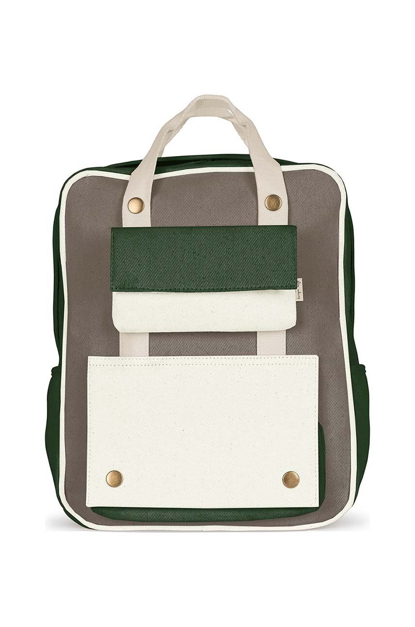 Дитячий рюкзак Konges Sløjd колір зелений малий візерунок