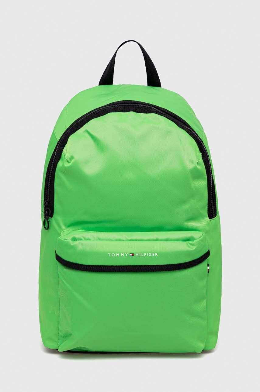 Batoh Tommy Hilfiger pánský, zelená barva, velký, s potiskem - zelená -  100 % Polyester