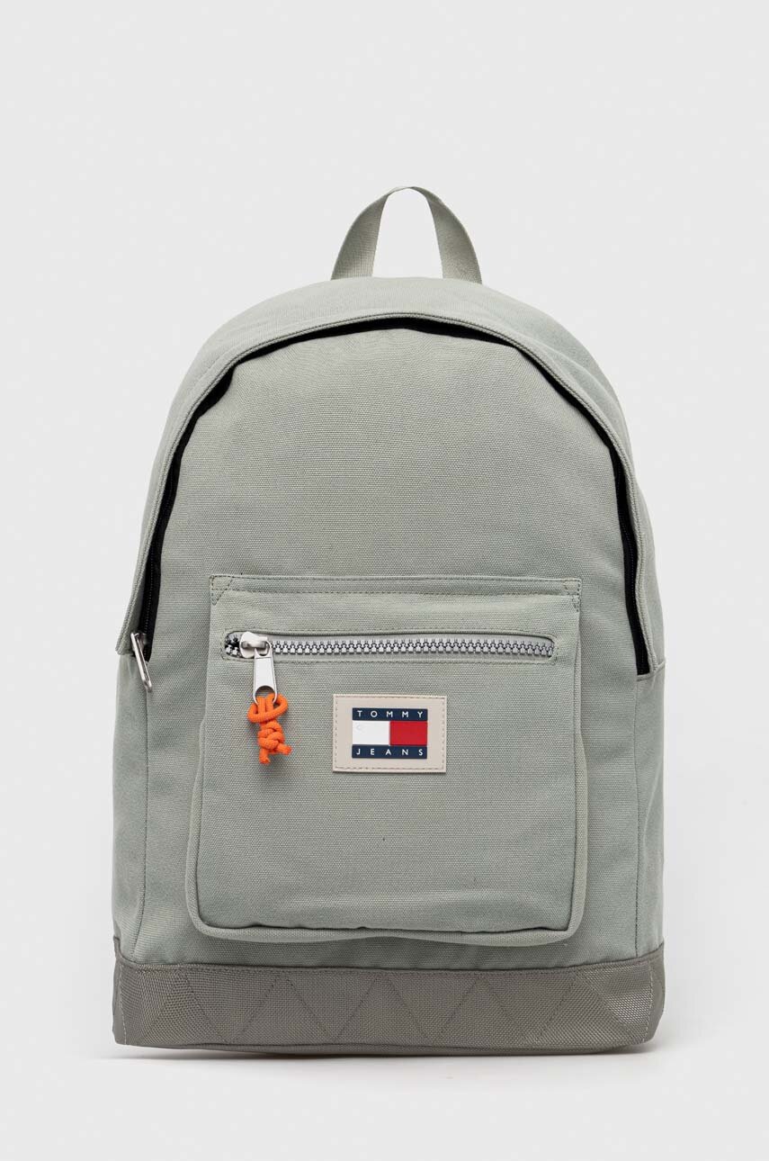 

Раница Tommy Jeans в зелено голям размер с десен, Зелен