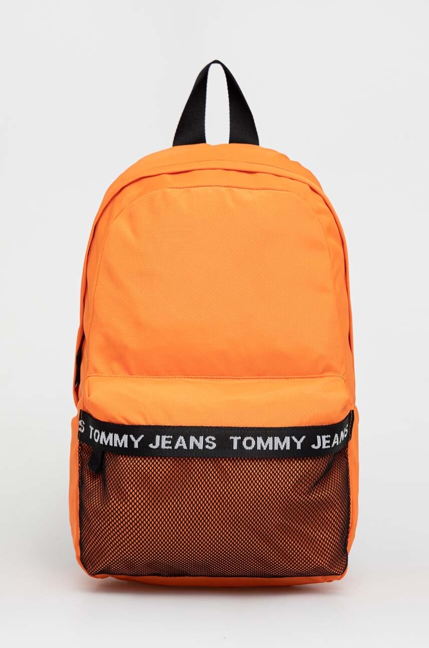 Tommy Jeans Rucsac Barbati, Culoarea Portocaliu, Mare, Cu Imprimeu