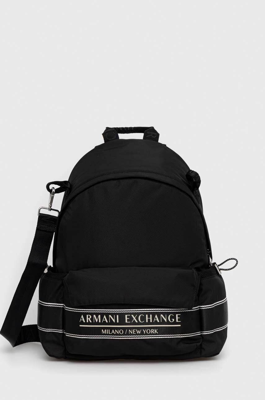 

Рюкзак Armani Exchange чоловічий колір чорний великий з принтом