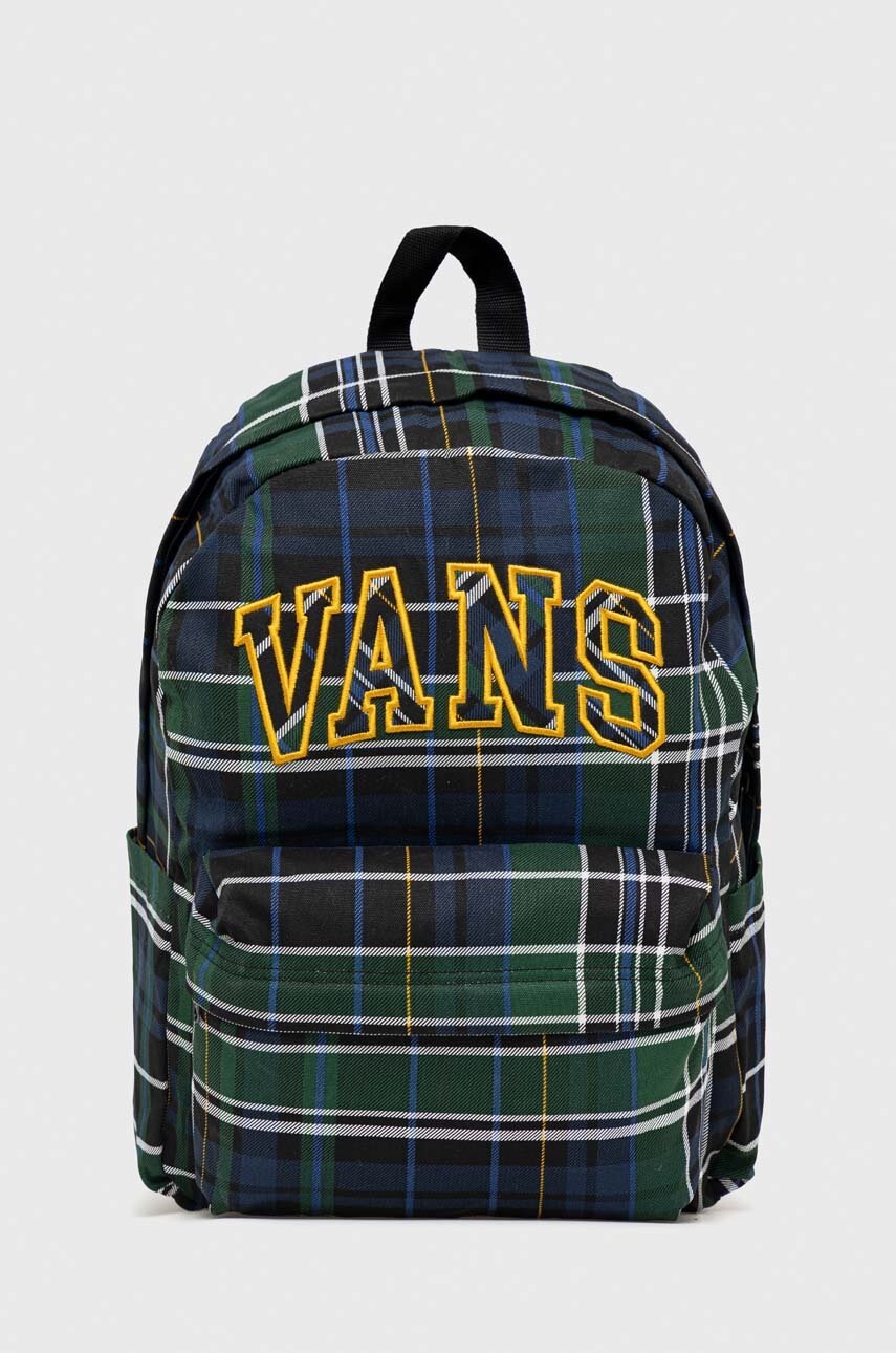 

Памучна раница Vans в тъмносиньо голям размер с десен, Тъмносин