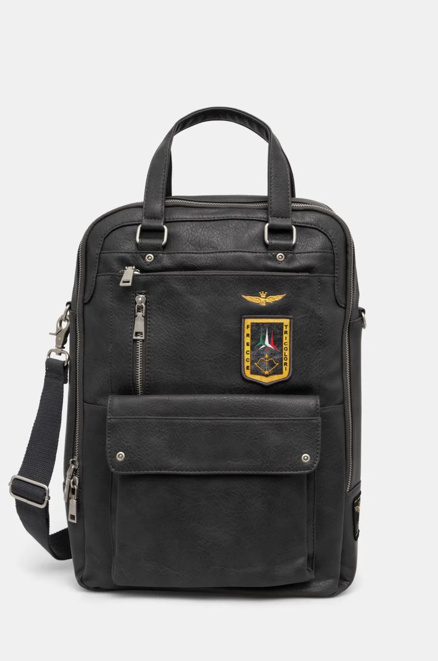 Aeronautica Militare rucsac barbati, culoarea gri, mare, neted