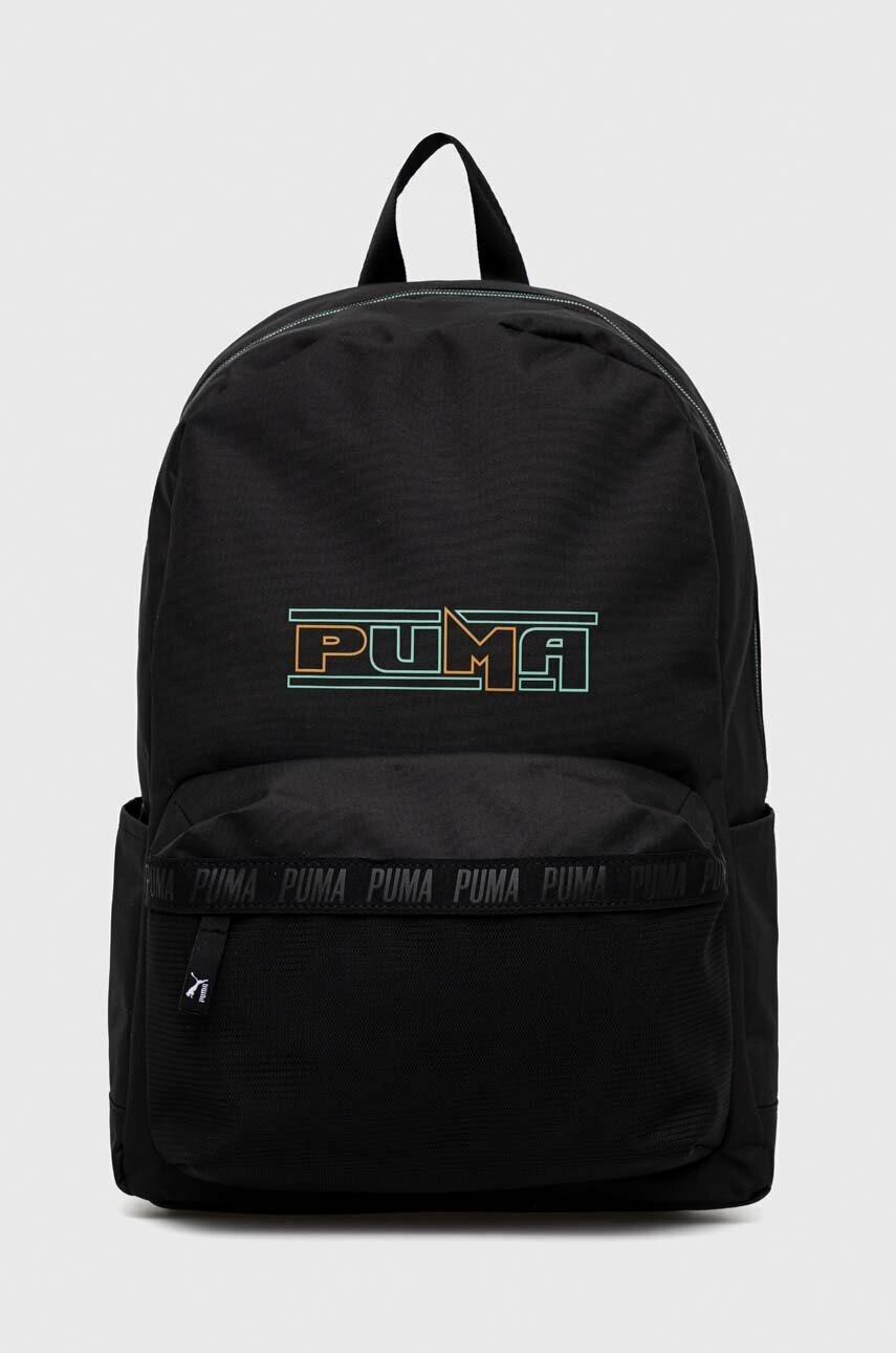 

Раница Puma в черно голям размер с принт, Черен