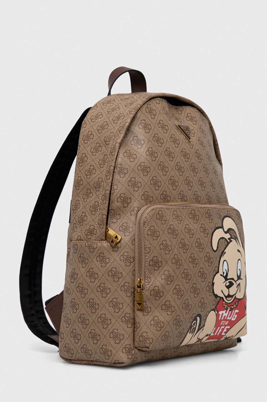 

Рюкзак Guess x Banksy колір коричневий великий візерунок