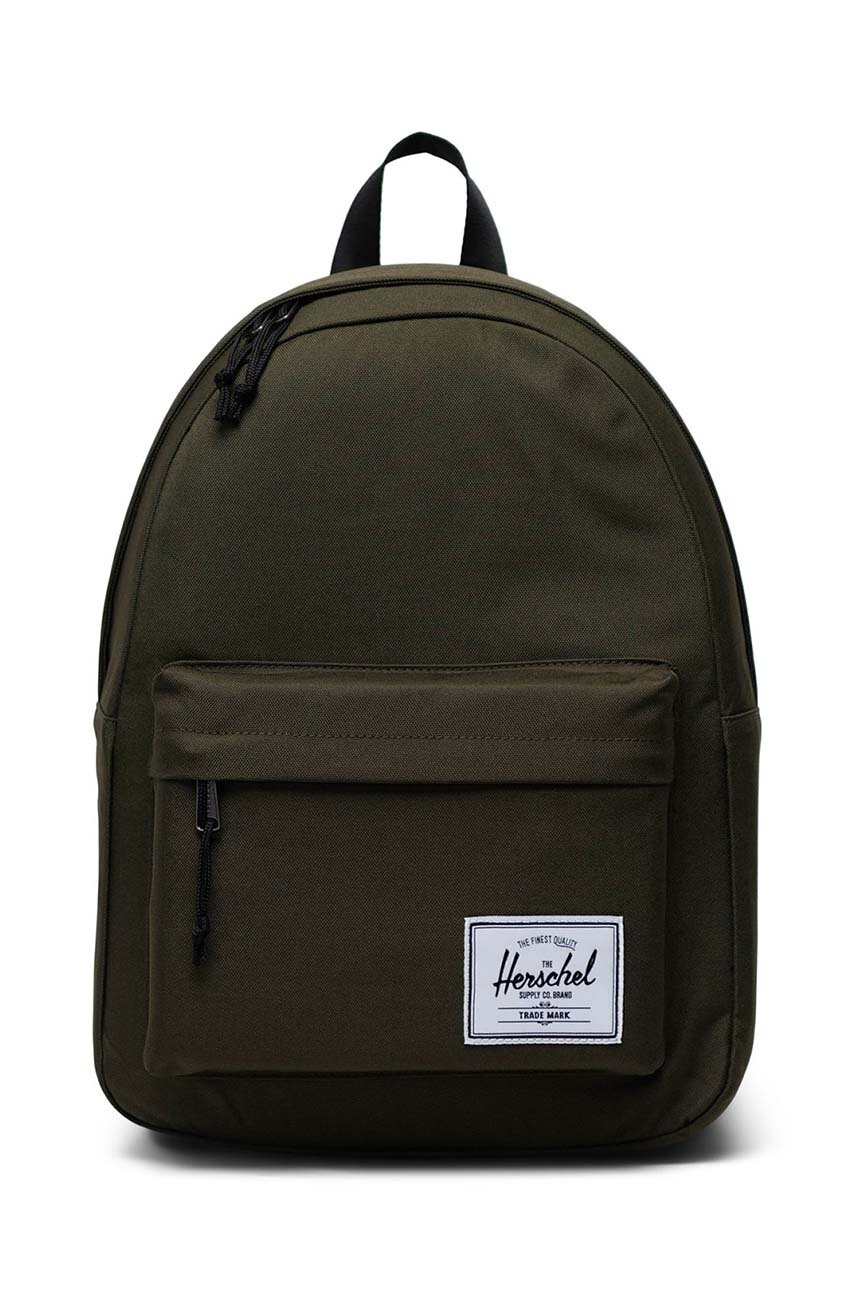 Batoh Herschel Classic Backpack zelená barva, velký, hladký