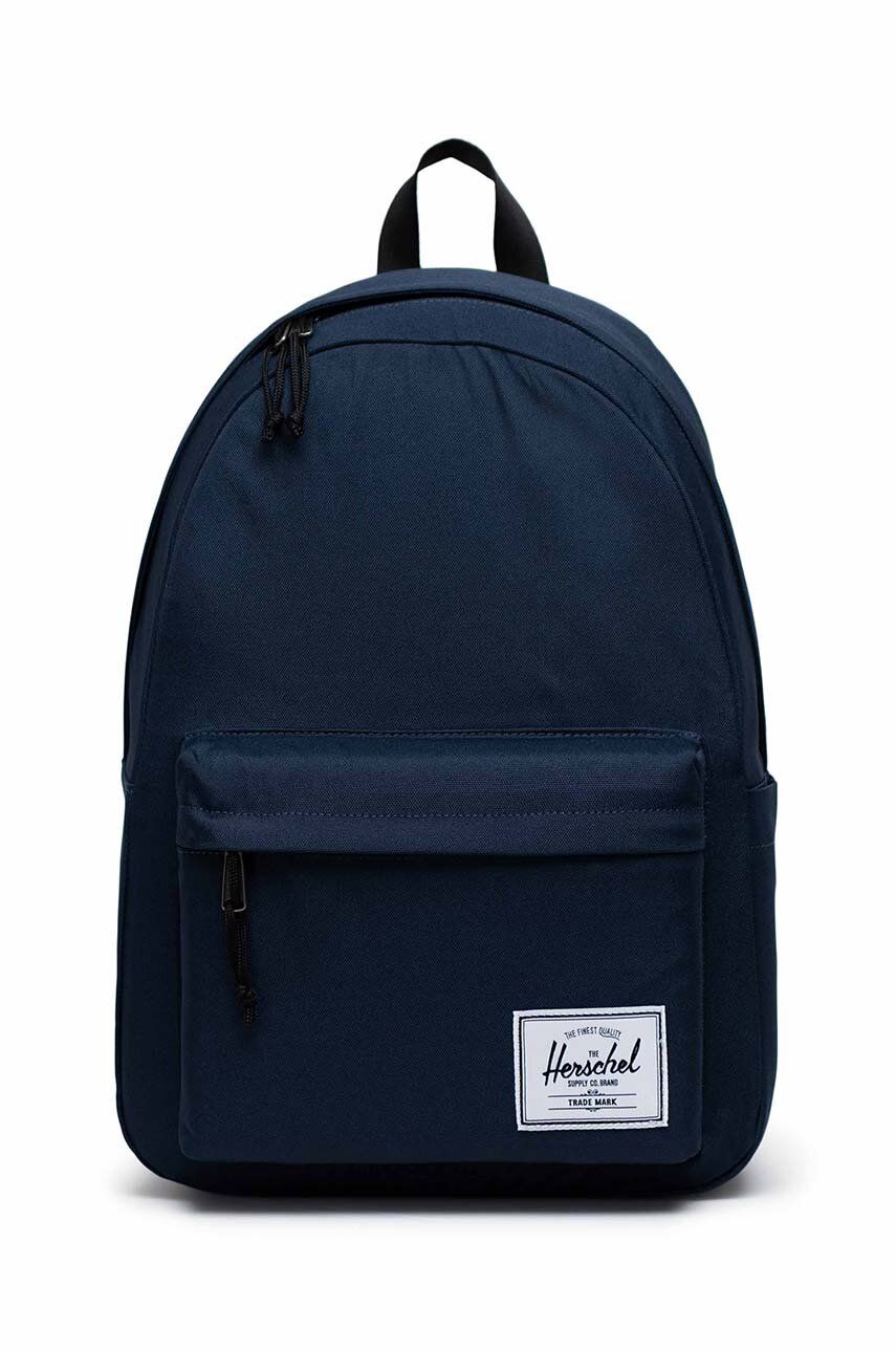 Batoh Herschel Classic XL Backpack tmavomodrá barva, velký, hladký - námořnická modř - 100 % Polyest