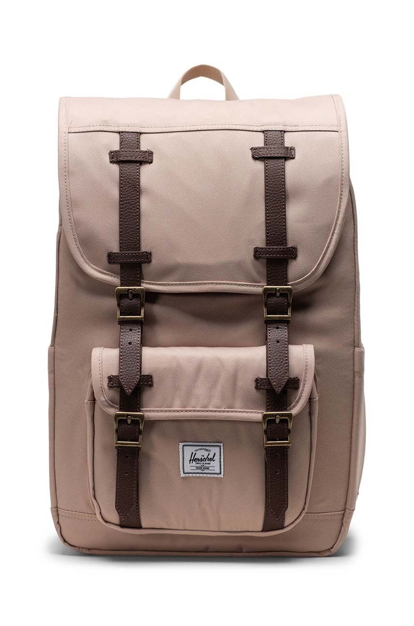 Herschel rucsac 11391-05905-OS Little America Mid Backpack culoarea bej, mare, modelator