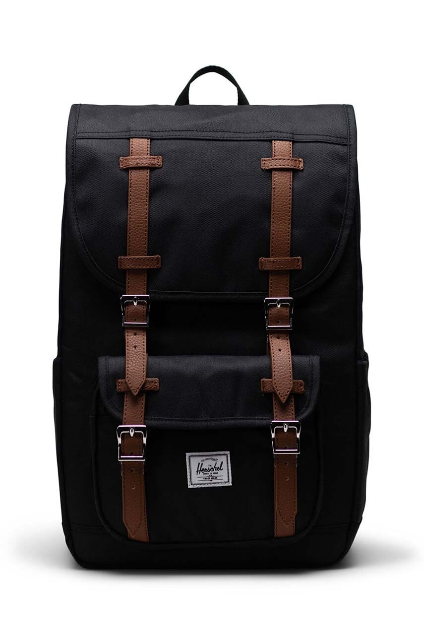 Herschel rucsac 11391-00001-OS Little America Mid Backpack culoarea negru, mare, modelator