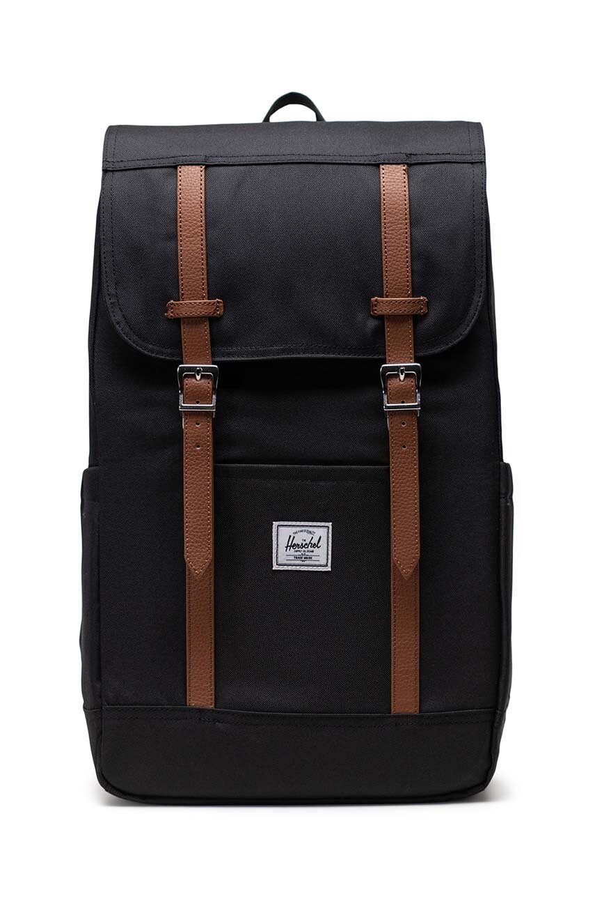 Herschel rucsac 11397-00001-OS Retreat Backpack culoarea negru, mare, neted