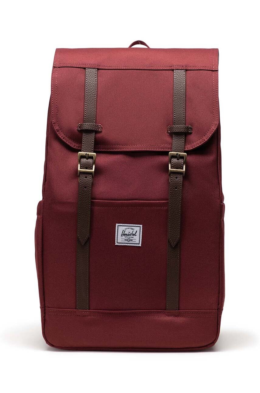 Herschel rucsac Retreat Backpack culoarea bordo, mare, neted