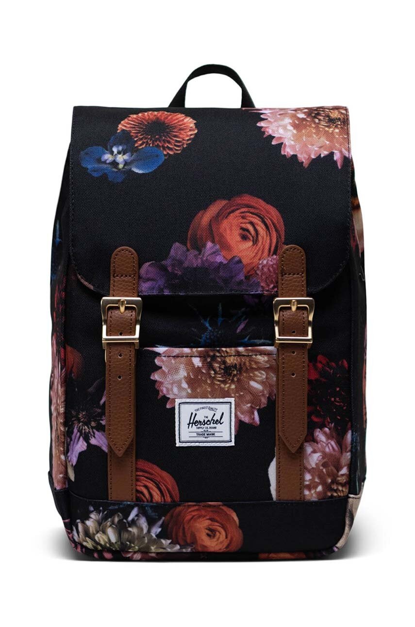 

Рюкзак Herschel 11398-05899-OS Retreat Mini Backpack цвет чёрный маленький узорный