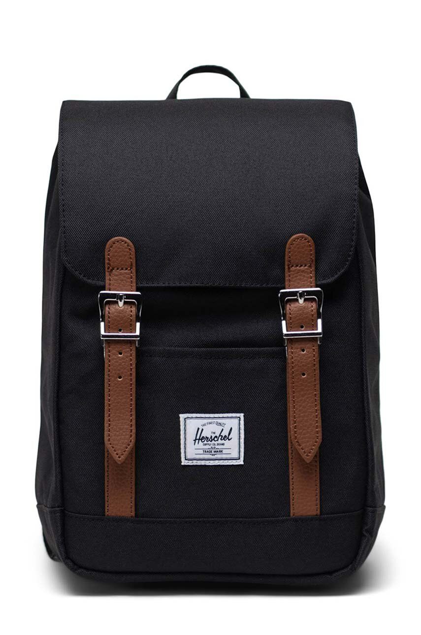 Herschel rucsac 11398-00001-OS Retreat Mini Backpack culoarea negru, mic, neted