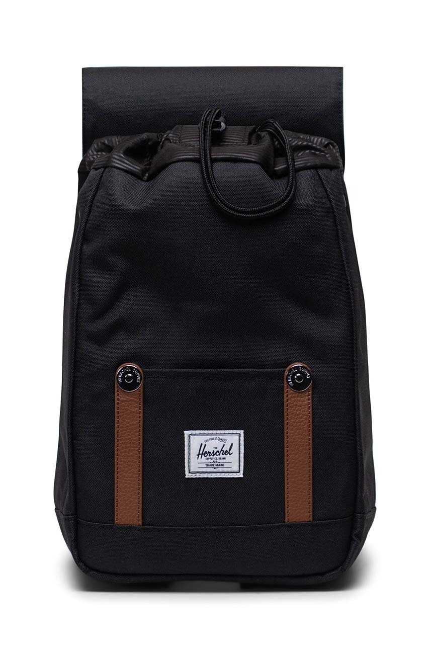 Σακίδιο πλάτης Herschel 11398-00001-OS Retreat Mini Backpack χρώμα: μαύρο φωτογραφία