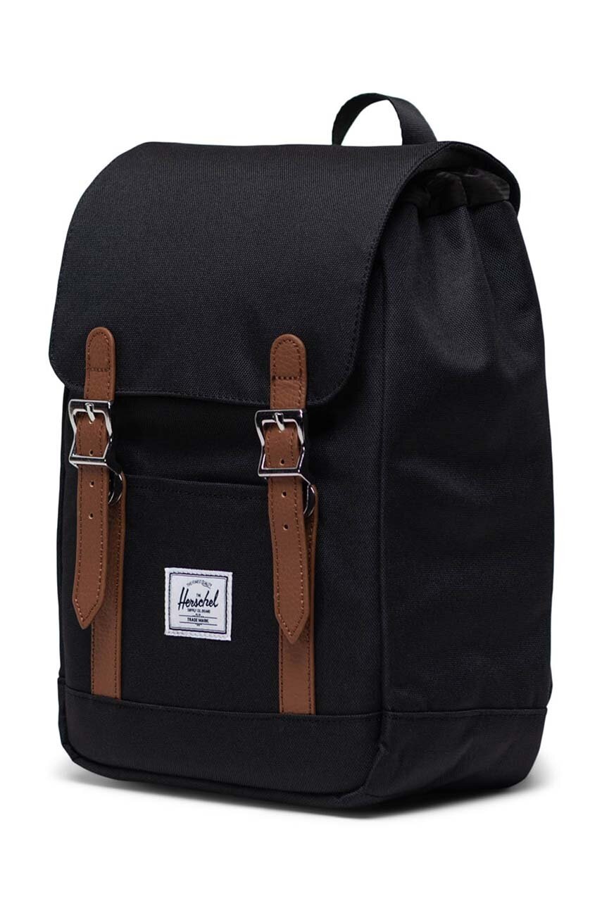 Σακίδιο πλάτης Herschel 11398-00001-OS Retreat Mini Backpack χρώμα: μαύρο φωτογραφία