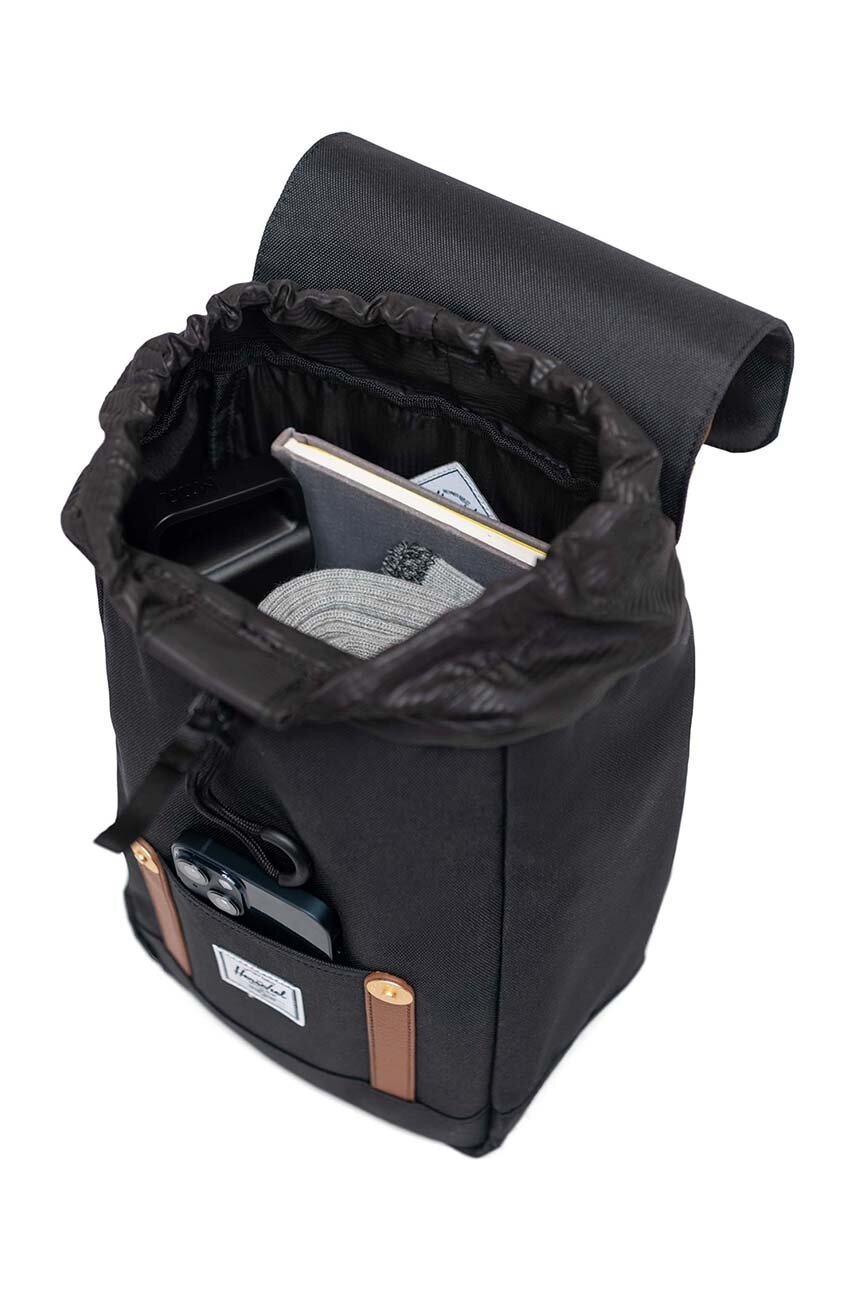 Σακίδιο πλάτης Herschel 11398-00001-OS Retreat Mini Backpack χρώμα: μαύρο φωτογραφία