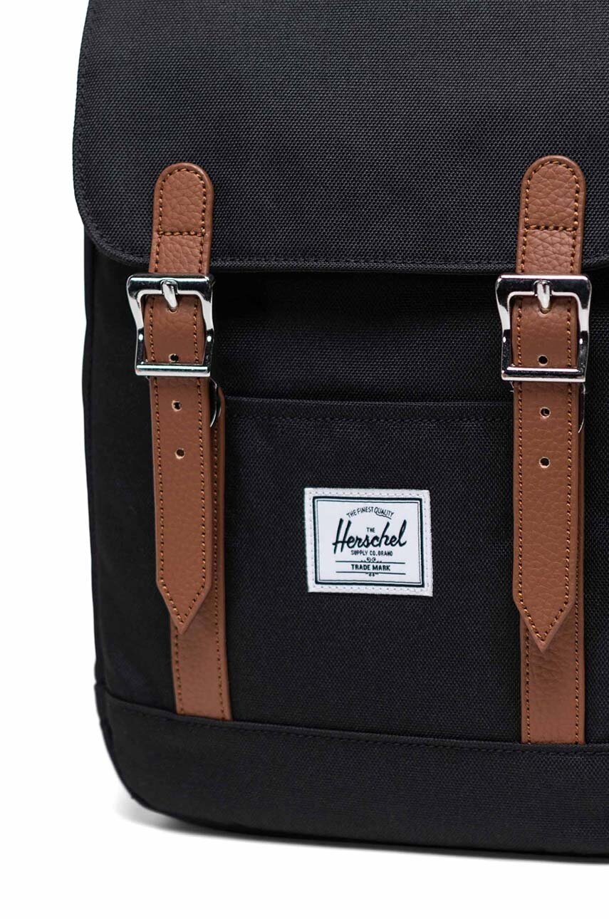 Σακίδιο πλάτης Herschel 11398-00001-OS Retreat Mini Backpack χρώμα: μαύρο φωτογραφία
