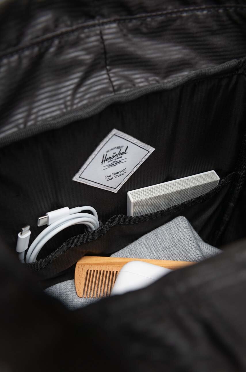 Σακίδιο πλάτης Herschel 11398-00001-OS Retreat Mini Backpack χρώμα: μαύρο φωτογραφία