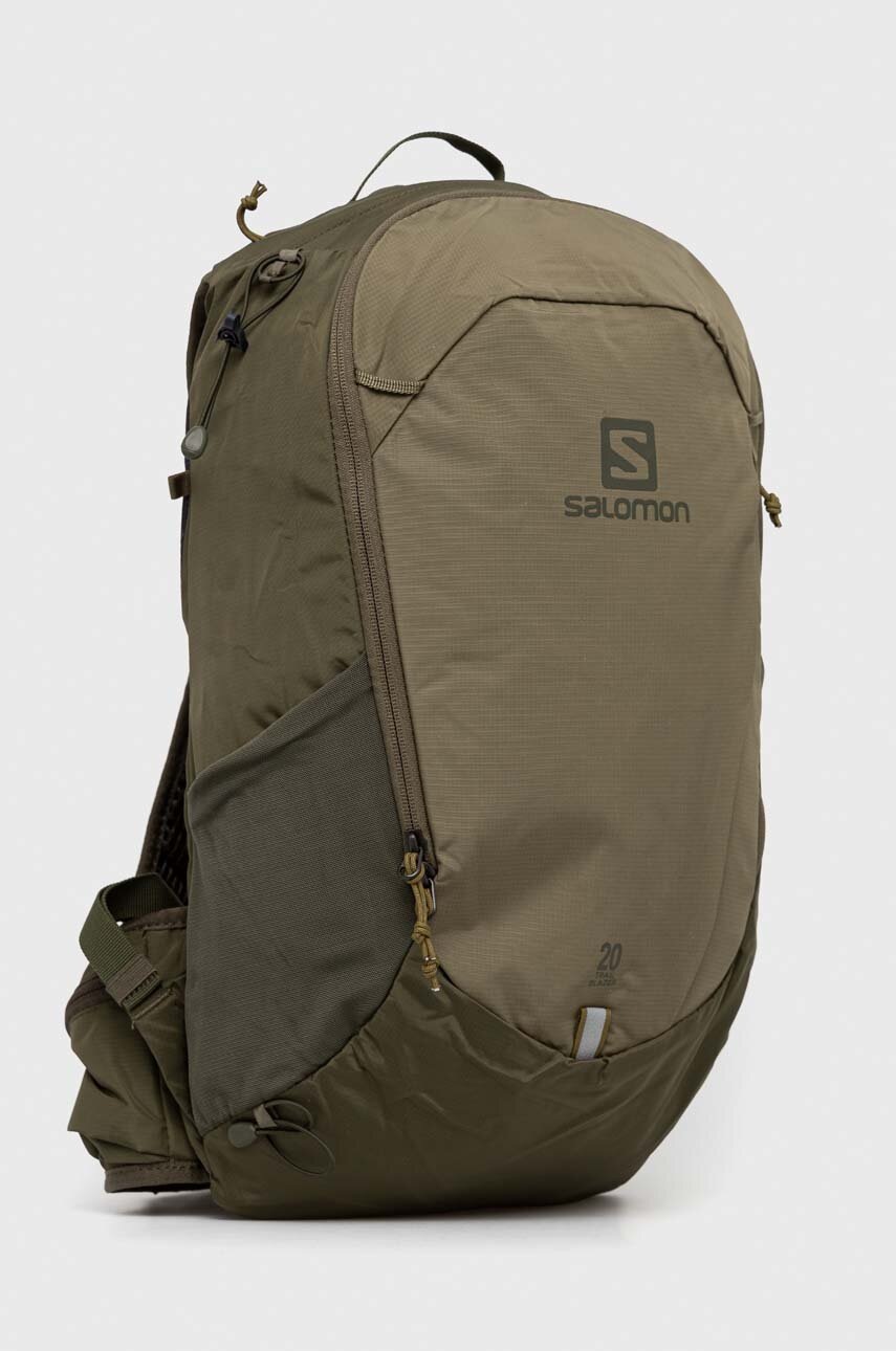 

Рюкзак Salomon Trailblazer 20 цвет зелёный большой с принтом