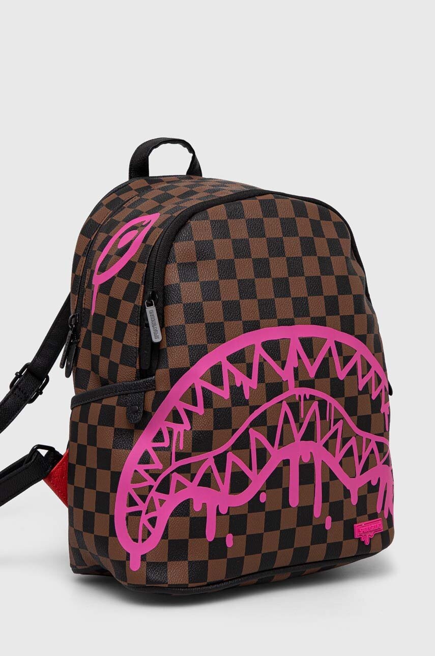 

Рюкзак Sprayground колір коричневий малий візерунок