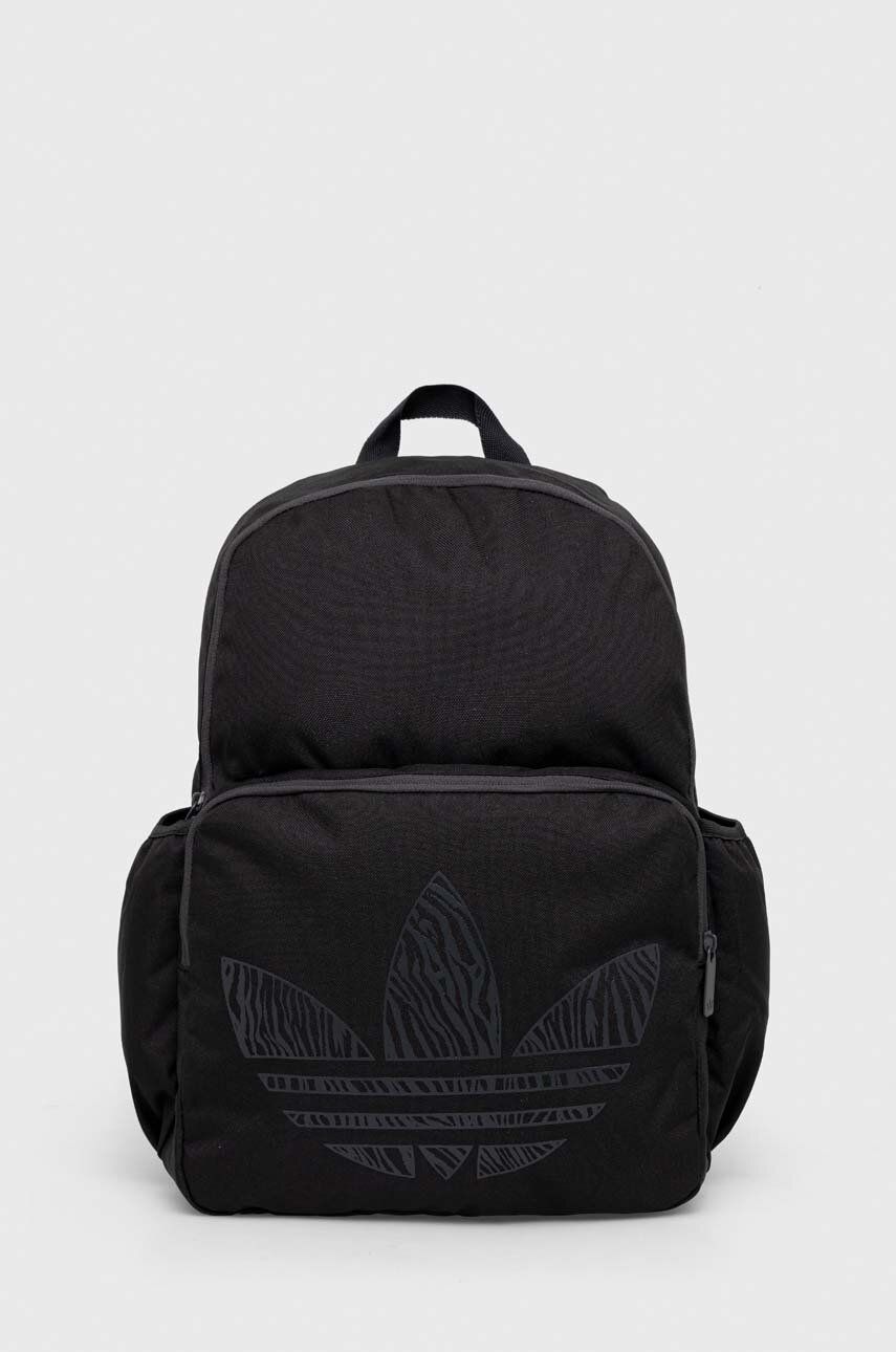 Batoh adidas Originals černá barva, velký, s potiskem - černá - Hlavní materiál: 100 % Recyklovaný p