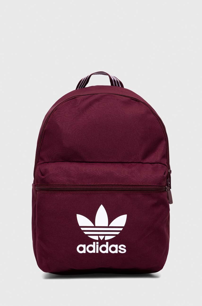 E-shop Batoh adidas Originals vínová barva, velký, s potiskem