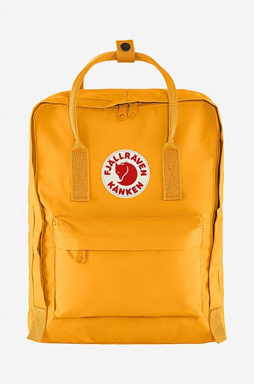 Fjallraven rucsac culoarea galben, mare, neted Fjallraven rucsac culoarea galben, mare, neted