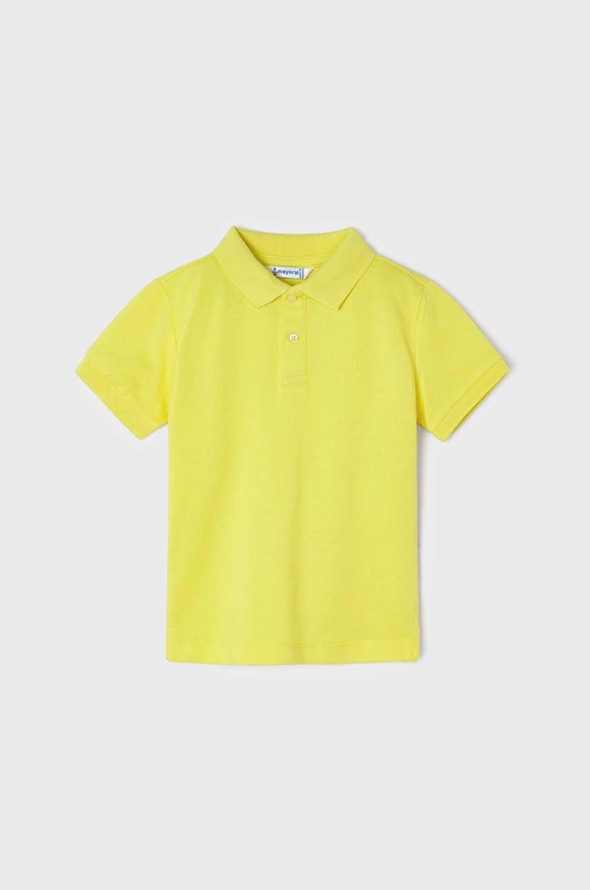 Детское хлопковое поло Mayoral цвет жёлтый однотонный в Ровном Детское хлопковое поло Mayoral цвет жёлтый однотонный в Ровном