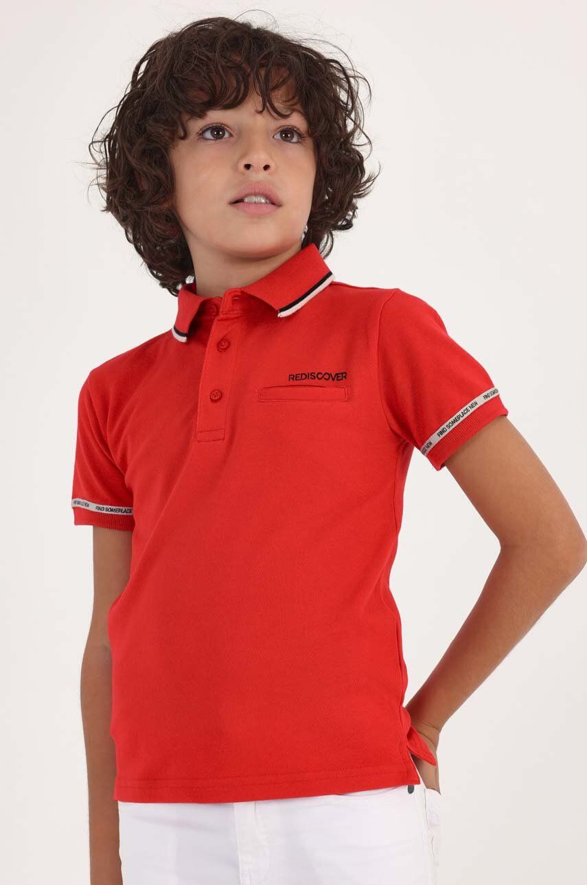 Mayoral tricouri polo din bumbac pentru copii culoarea rosu, cu imprimeu