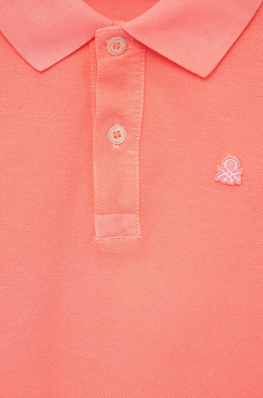 United Colors Of Benetton Tricouri Polo Din Bumbac Pentru Copii Culoarea Roz, Neted